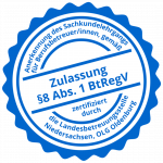 Zulassung §8 Abs. 1 BtRegV - Siegel